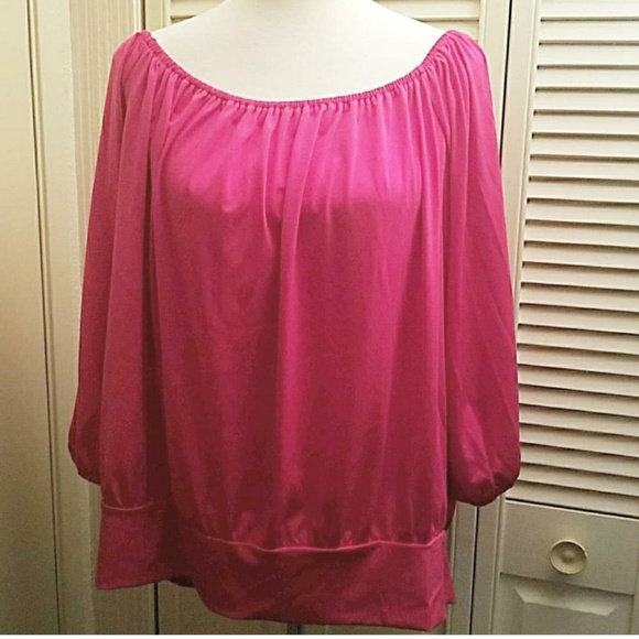 torrid Tops - Torrid Pink Blouse Off the Shoulder/Cold Shoulder
